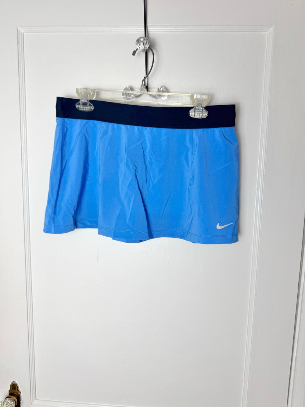 Nike Women’s Slam Skirt Dark Armory Blue Stretch Athletic Mini Skirt Size Large